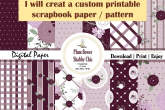 create a custom printable scrapbook paper or digital paper