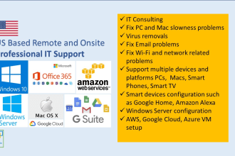 do USA based IT support  remote and onsite