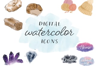 Review  create digital watercolor icons