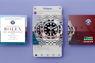 design modern insta and fb posts and social media content designer