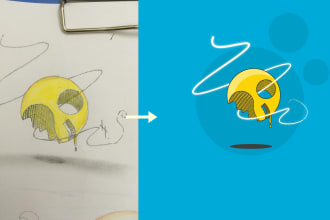 turn your hand drawing into vector, digital