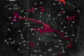 create you a galaxy map, space map, fantasy detailed map