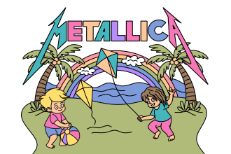 create a unique metallica design with a touch of cuteness