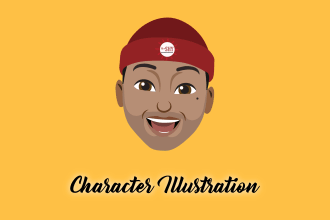 illustrate vector 2d characters and custom clipart