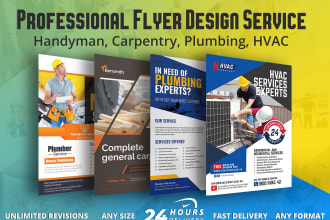 do handyman, carpentry, plumbing, hvac flyers design