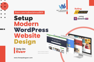 setup modern wordpress website design or blog