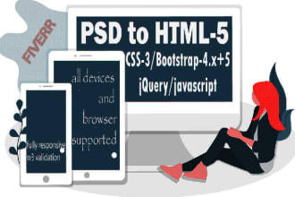 convert PSD, figma, or jpg to HTML CSS or wordpress website