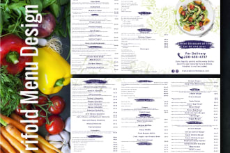 do professional and elegant food menu design