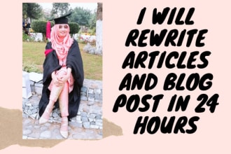 do SEO content writing or article rewriting in 24 hours