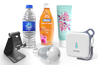 do 3d modeling and HQ photorealistic renders of your product