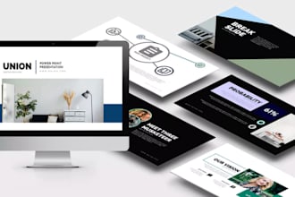 create a modern investor pitch deck PPT presentation