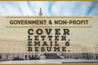 write a federal resume and cover letter for government or nonprofits