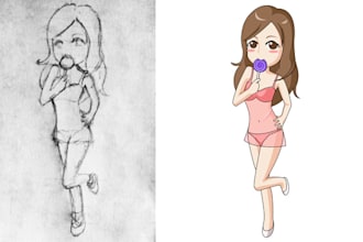 turn your sketch into digital illustration