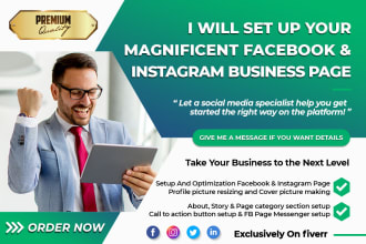 set up your magnificent facebook and instagram business page