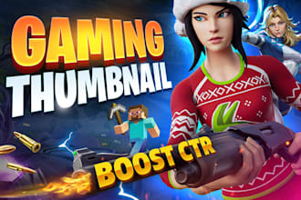 design eye catching youtube gaming thumbnail
