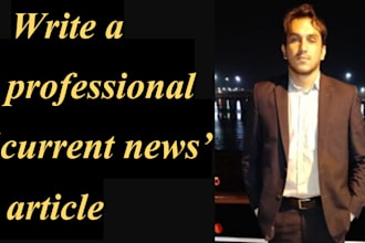 write professional op ed and news article for you