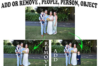 add or remove person,object, people, background, from image