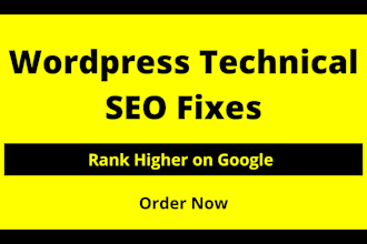 do wordpress technical SEO fixes
