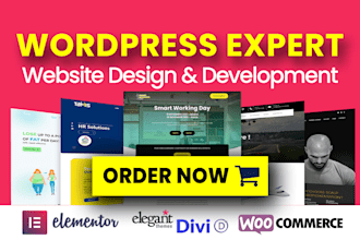 design, redesign or clone wordpress website, landing page or business website