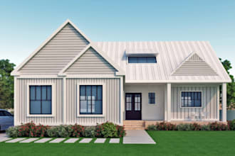 design a realistic exterior facade for your house