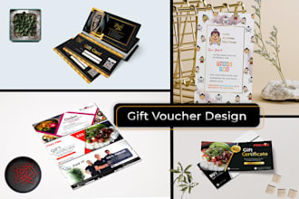 design gift cards, vouchers, discount coupons