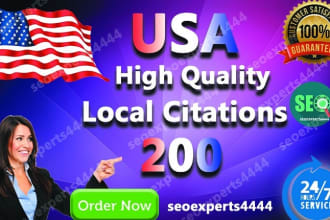 do 300 USA local citations or local listings for local SEO