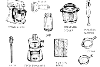 draw hand drawn pen and ink line art vintage icons, illustrations