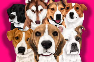draw your pet into cartoon portrait