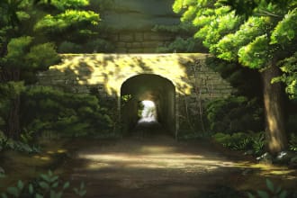 paint fantasy landscape illustrations