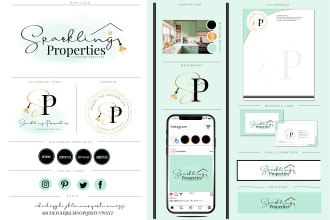 design luxury signature logo, social media kit and branding