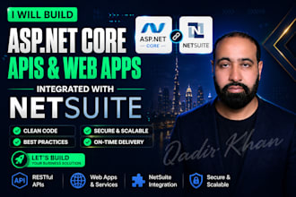 build aspnet core apis and web apps integrated with netsuite