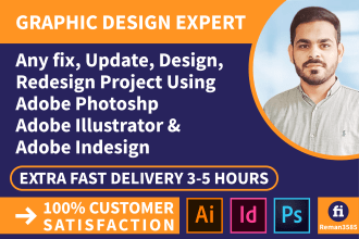 do any project using adobe photoshop, illustrator, indesign