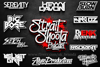 design custom typography and any music dj band  logo design