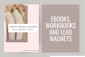 design pdf, ebooks, lead magnets, workbooks, and cookbooks