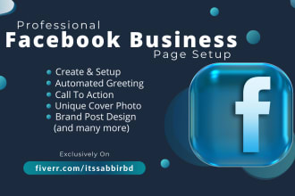 create and set up facebook business page and post design