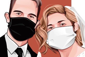 make your couple photos to your cartoon portrait