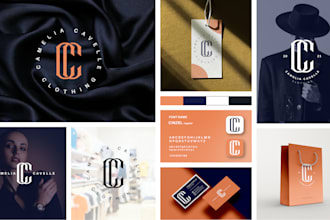 design a luxury monogram fashion and clothing brand logo