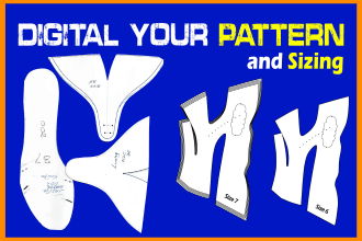 do design shoe cutting pattern and size grading
