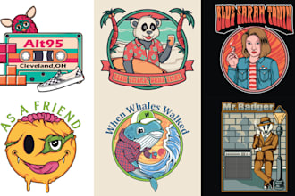 draw eyecatching artwork for tshirt design