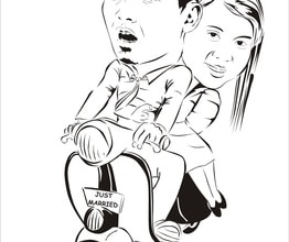 draw your caricature in black and white