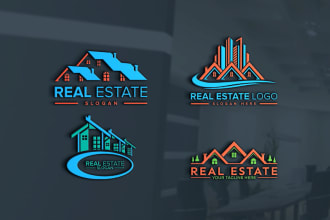 do unique design real estate, properties, building,home logo