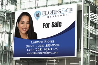 create eye catching signage or rollup banner design