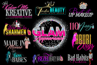 do feminine ,makeup,cosmetic,beauty salon,eyelashes,hair,nail and boutique logo