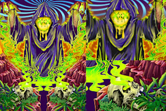 draw trippy and stoner artwork