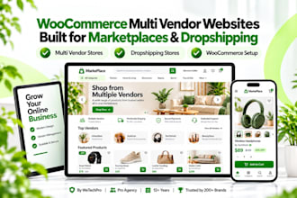 design woocommerce multi vendor ecommerce site or dropshipping store