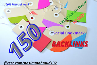 create manually 150 social bookmark backlinks