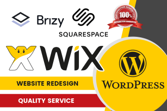 make wix, squarespace, brizy, divi and avada websites