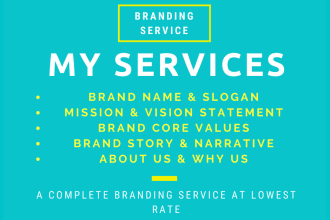write a powerful brand story, mission statement and about us