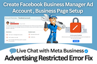 fix up issues or setup facebook business manager and page