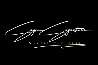 design luxury calligraphy signature logo for business